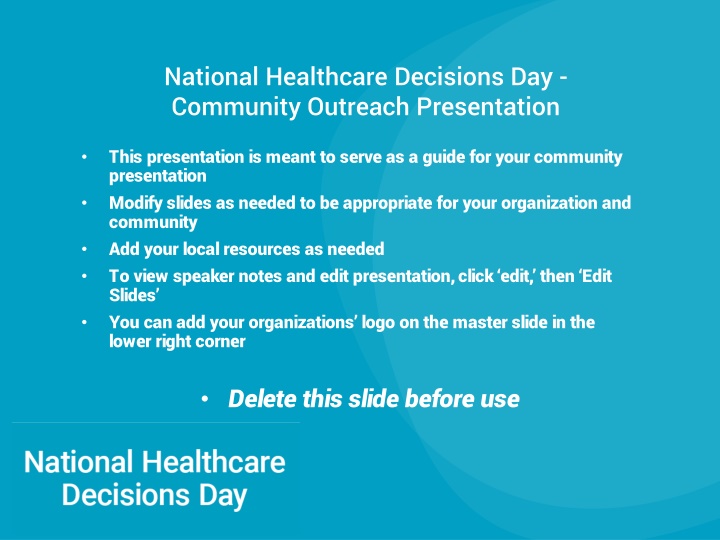 national healthcare decisions day community