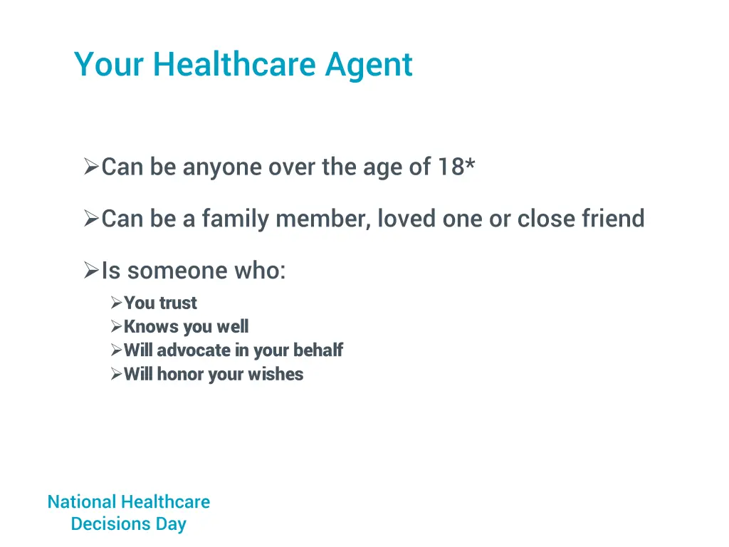 your healthcare agent