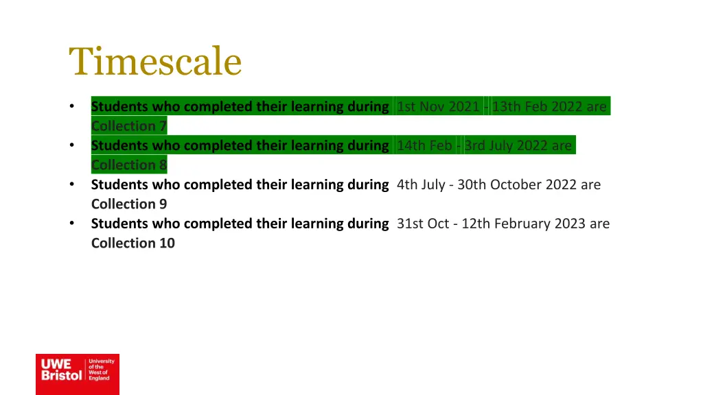 timescale