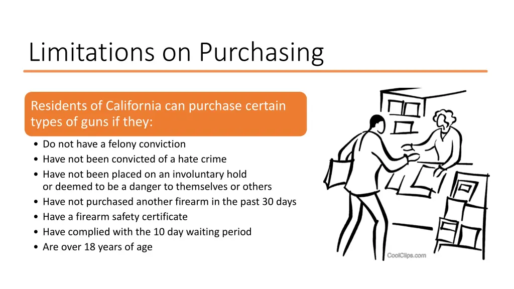 limitations on purchasing