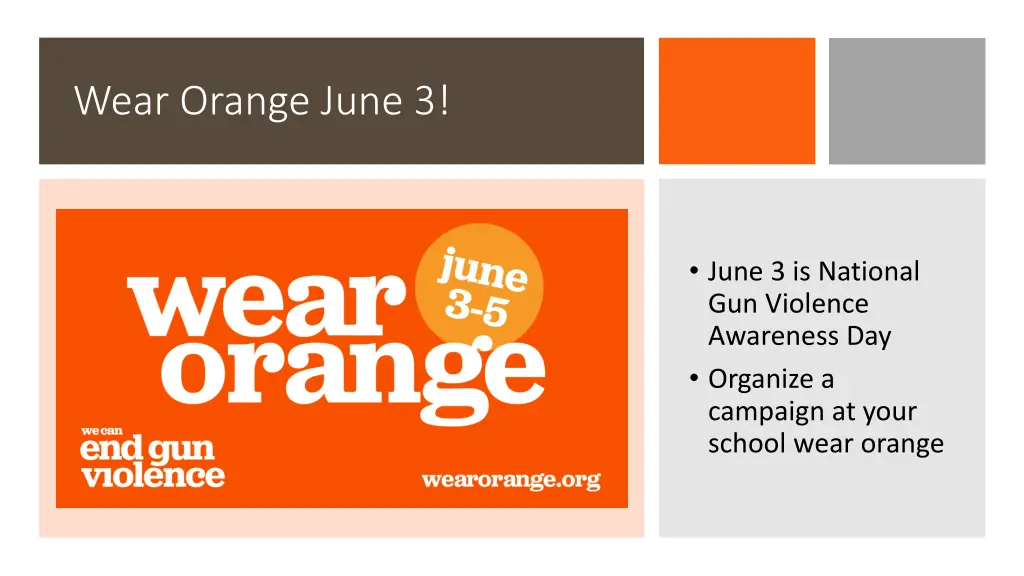 wear orange june 3