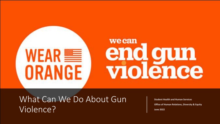 what can we do about gun violence