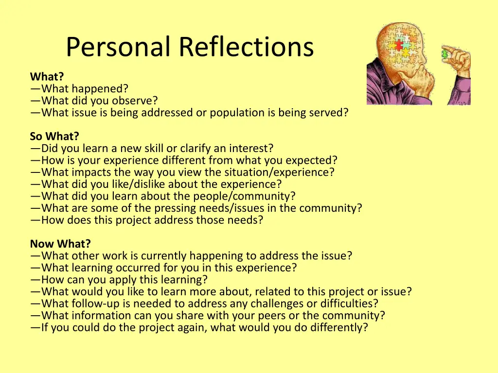 personal reflections