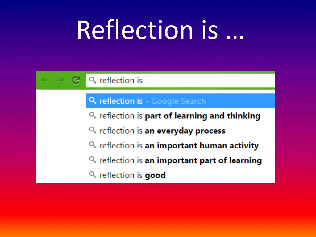 reflection is