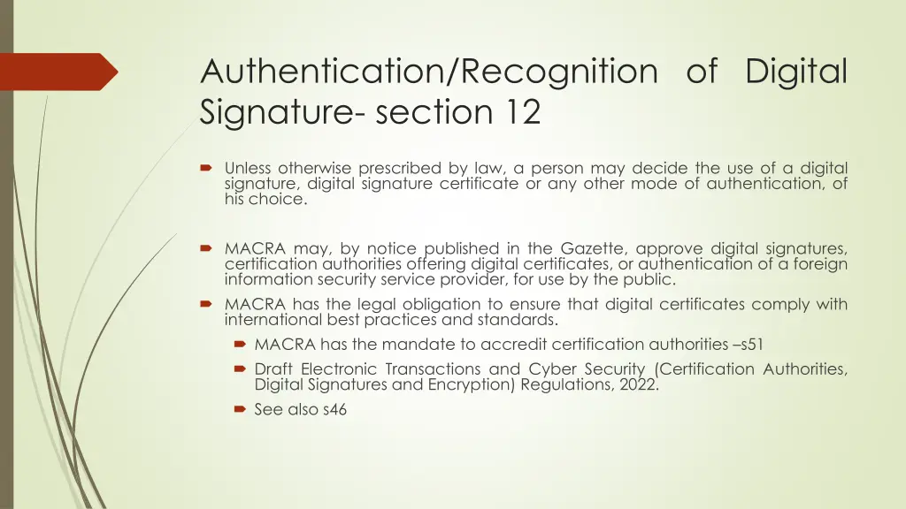 authentication recognition of digital signature