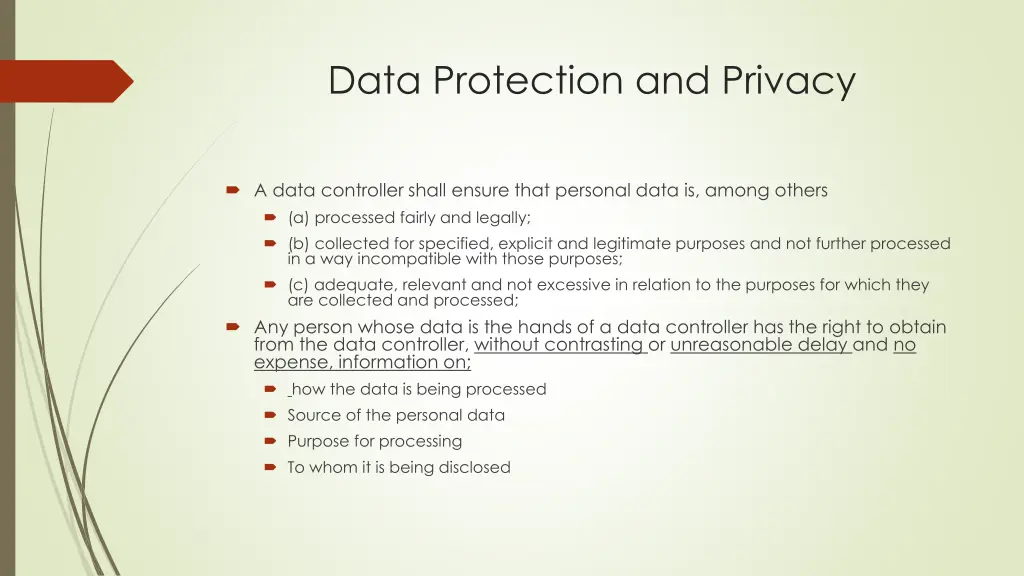 data protection and privacy