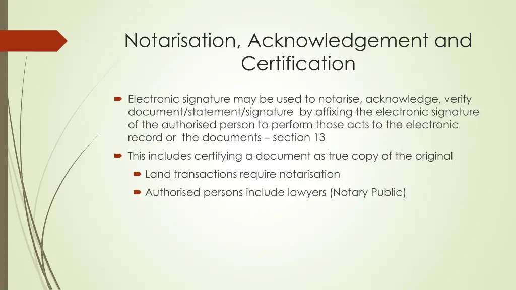 notarisation acknowledgement and certification