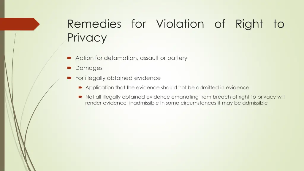 remedies for violation of right to privacy