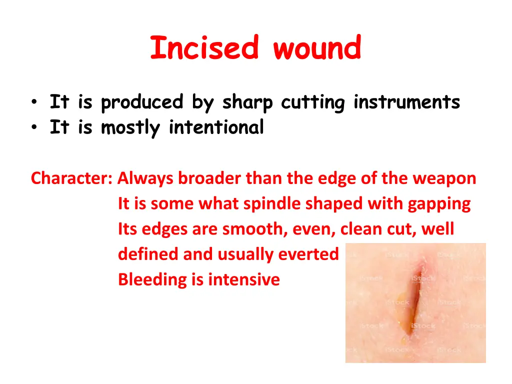 incised wound