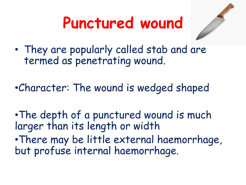 punctured wound