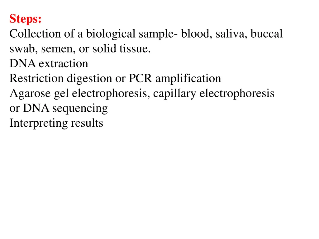 steps collection of a biological sample blood