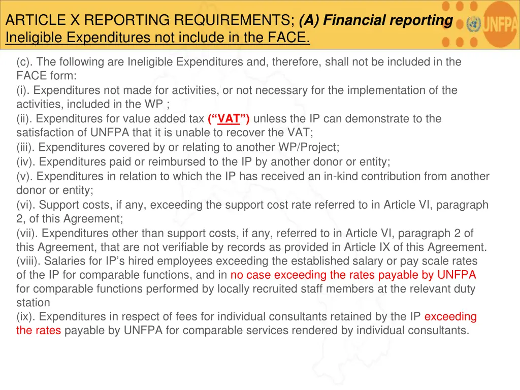 article x reporting requirements a financial