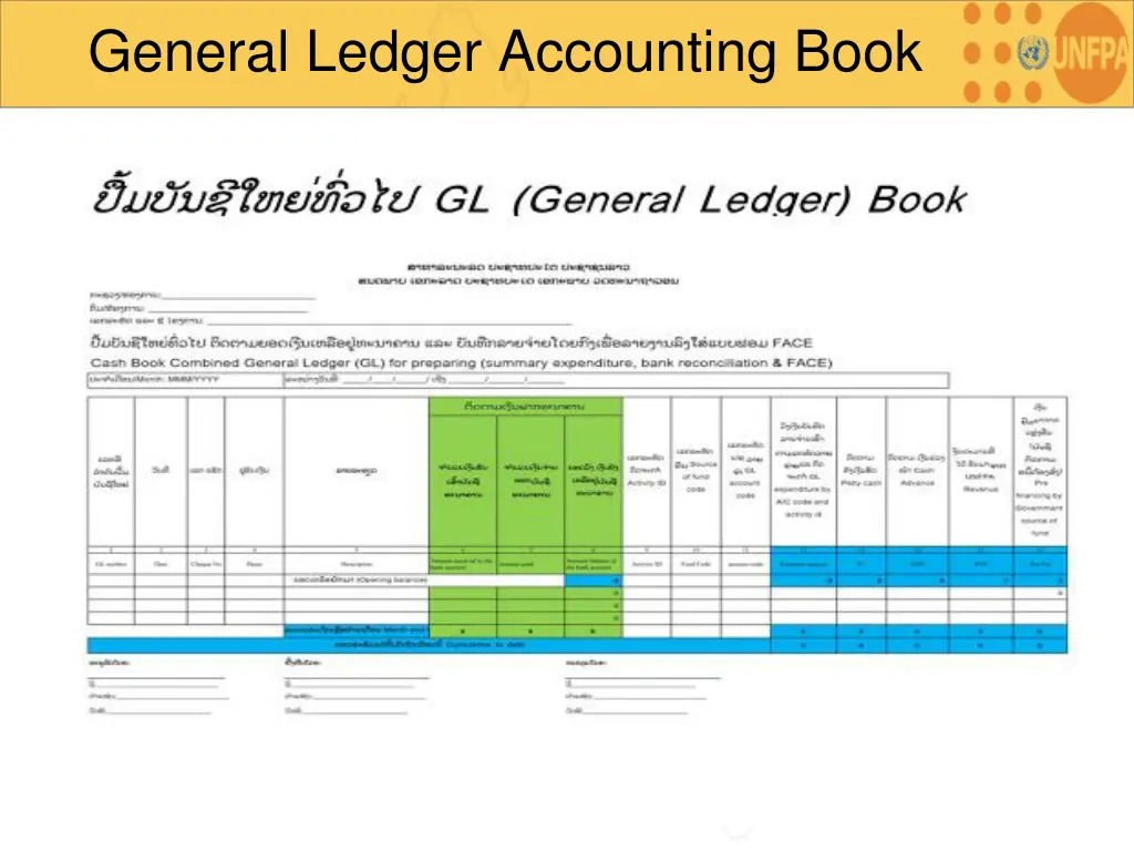 general ledger accounting book