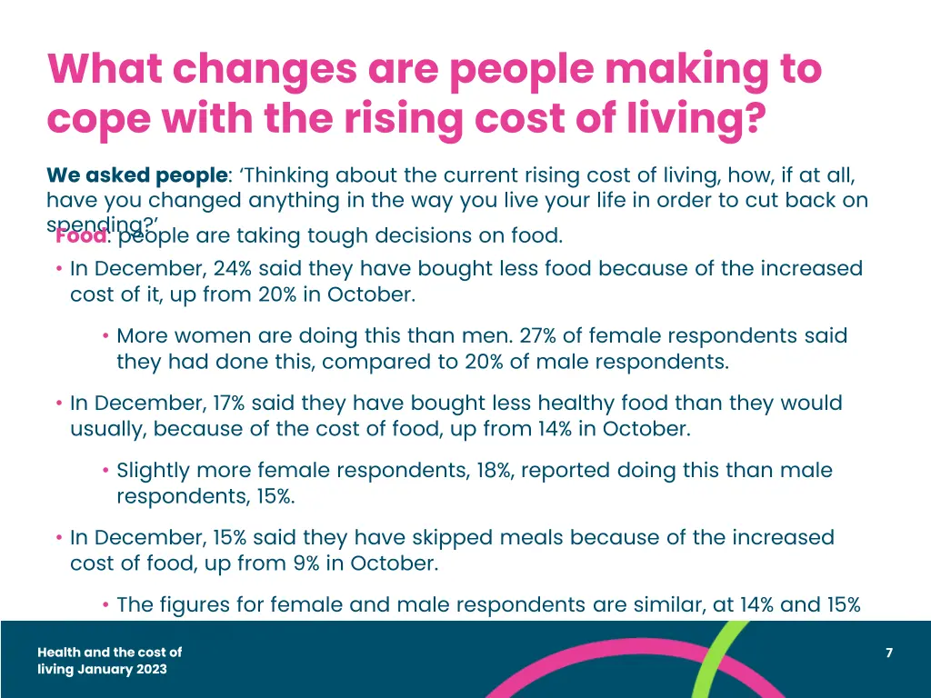 what changes are people making to cope with 1