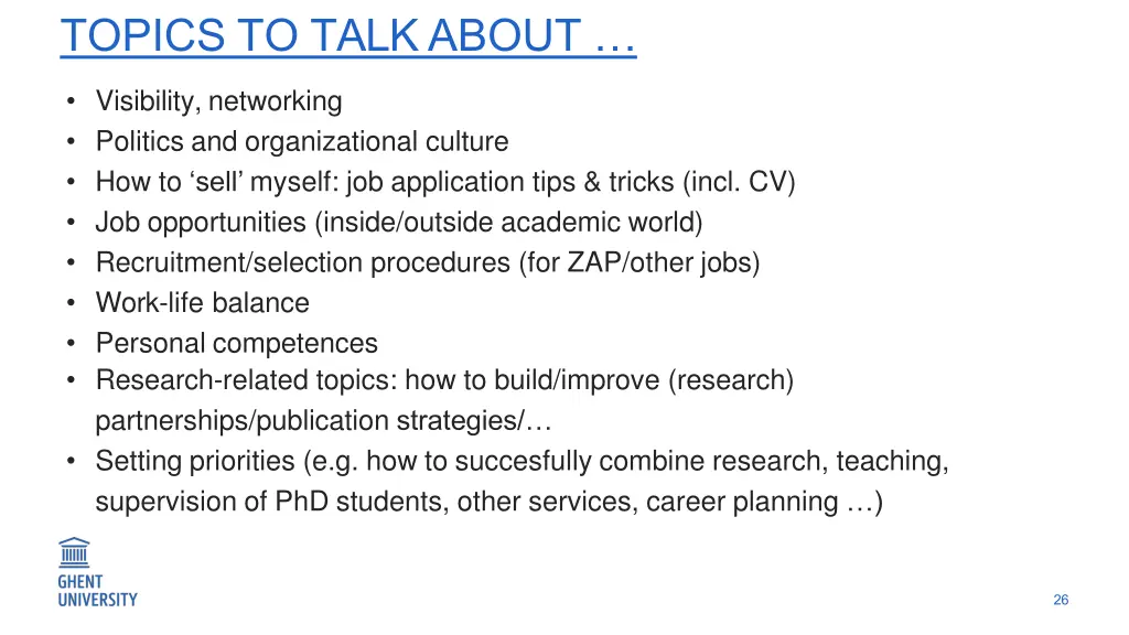 topics to talk about