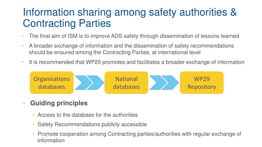 information sharing among safety authorities