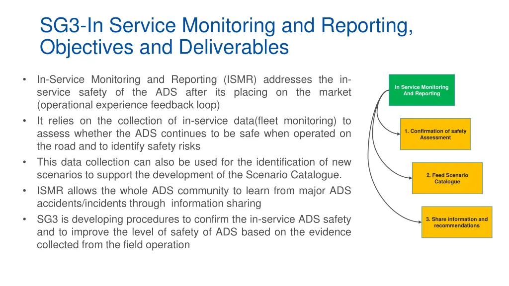 sg3 in service monitoring and reporting