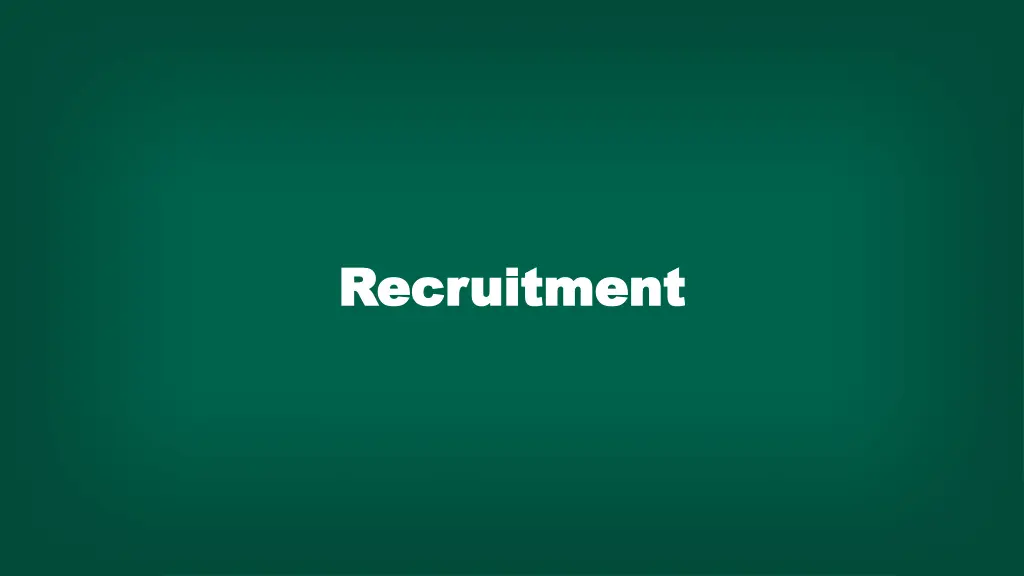 recruitment recruitment