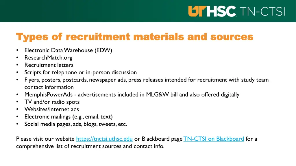 types of recruitment materials and sources types