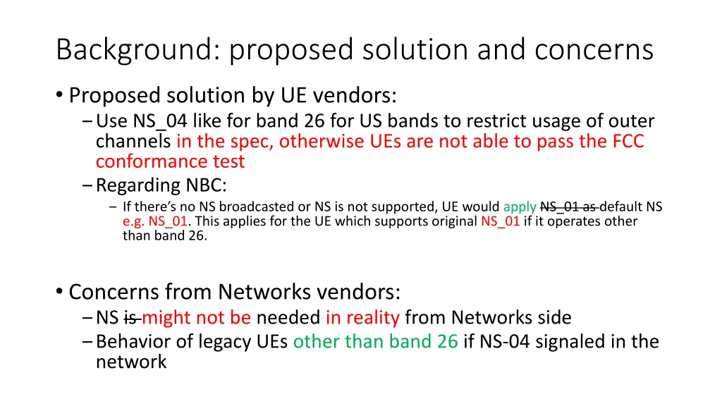 background proposed solution and concerns