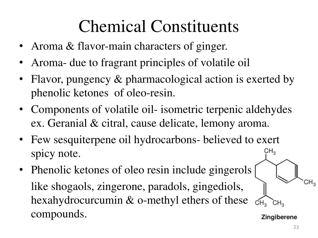 chemical constituents aroma flavor main