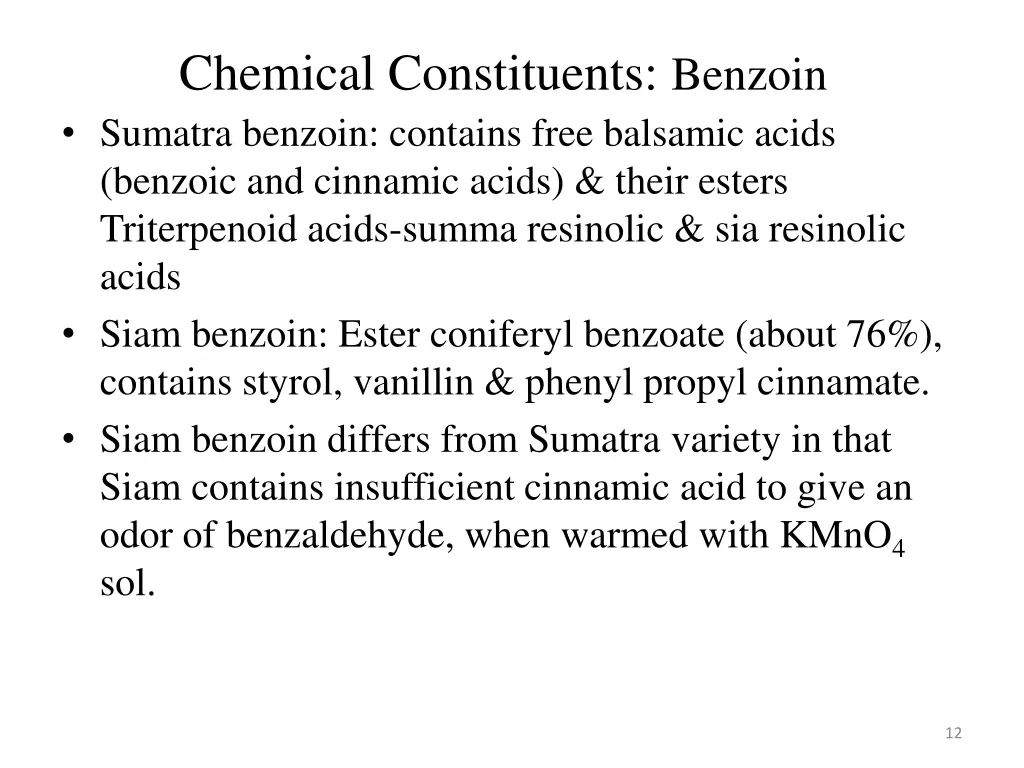 chemical constituents benzoin sumatra benzoin