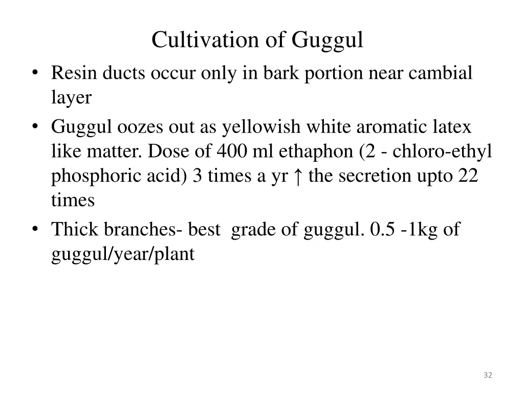 cultivation of guggul 1