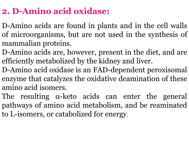 2 d amino acid oxidase