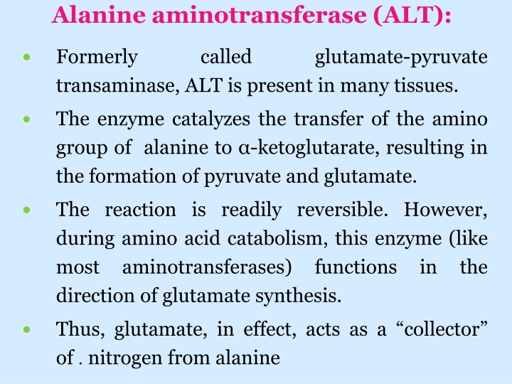 alanine aminotransferase alt