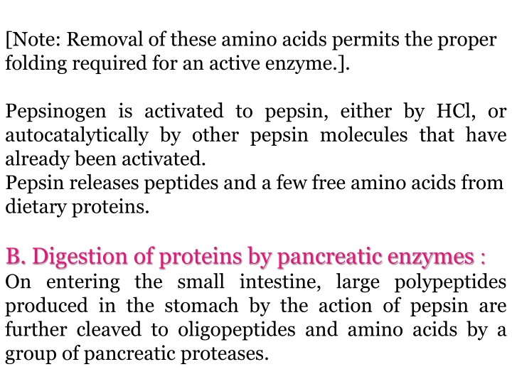 note removal of these amino acids permits