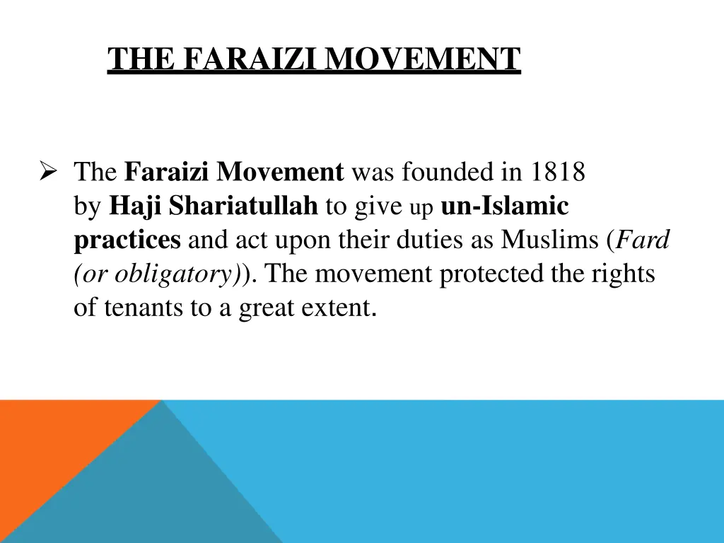 the faraizi movement