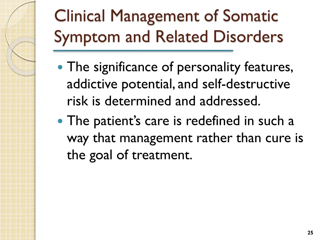 clinical management of somatic symptom 1