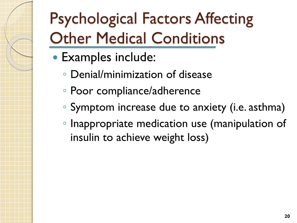 psychological factors affecting other medical 2