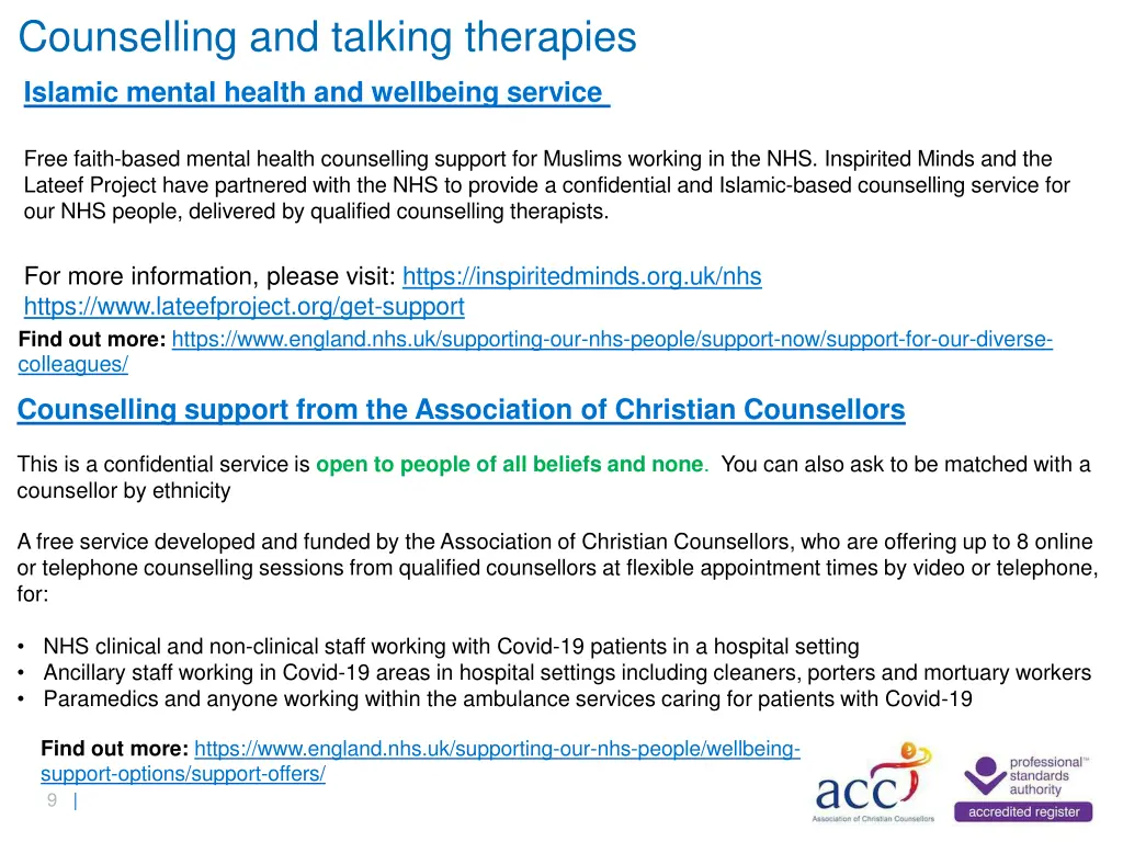 counselling and talking therapies 2