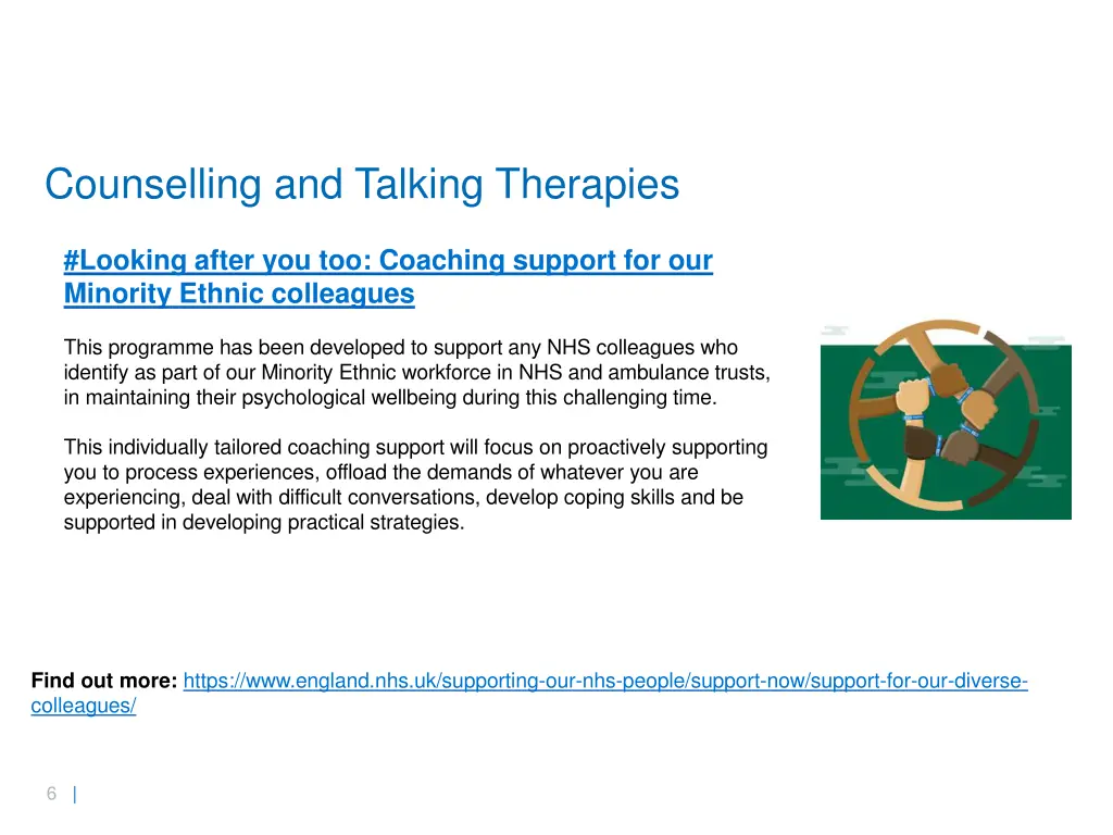 counselling and talking therapies