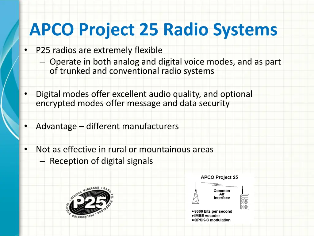 apco project 25 radio systems p25 radios