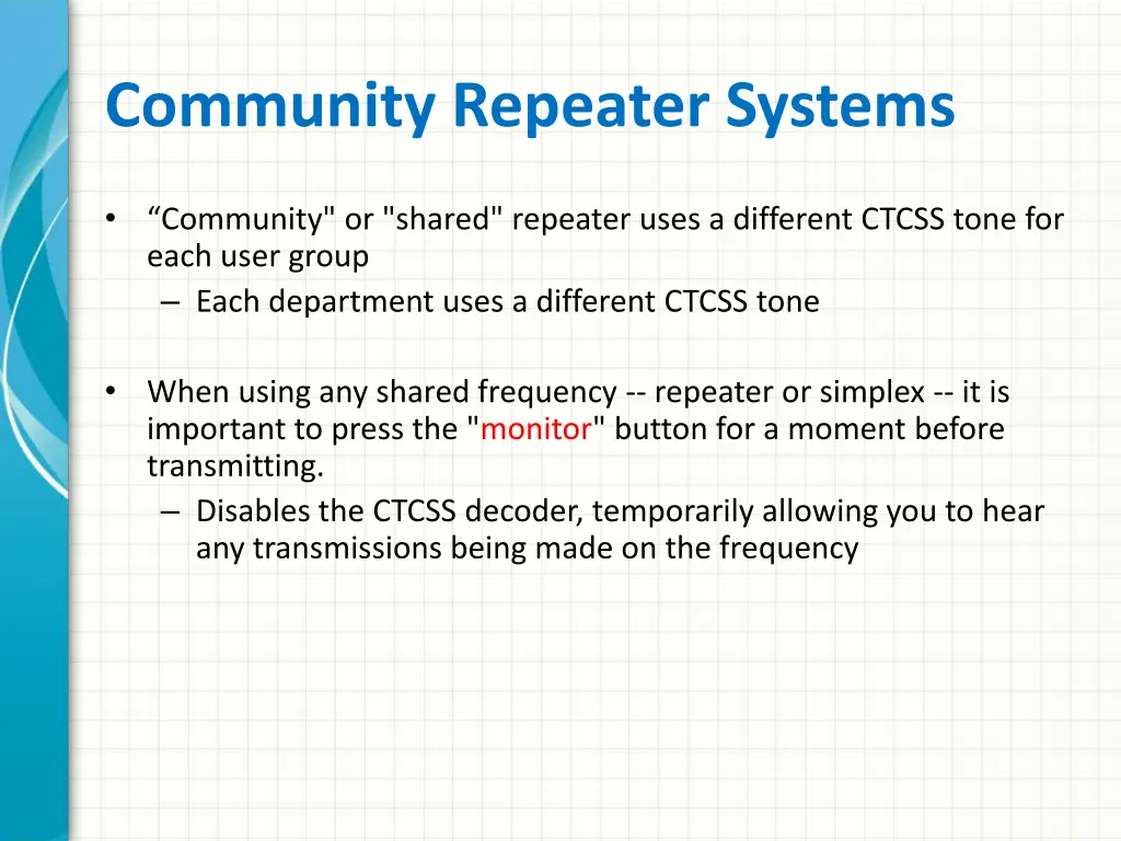 community repeater systems