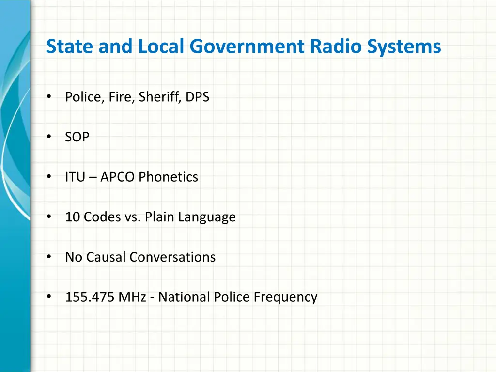 state and local government radio systems