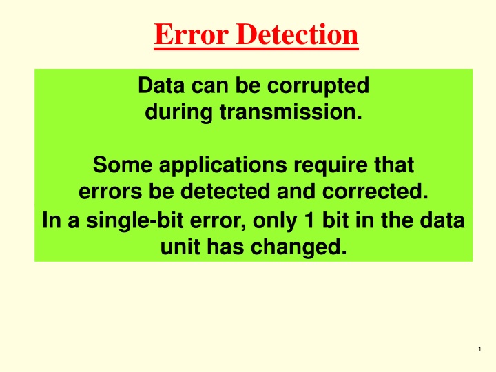 error detection