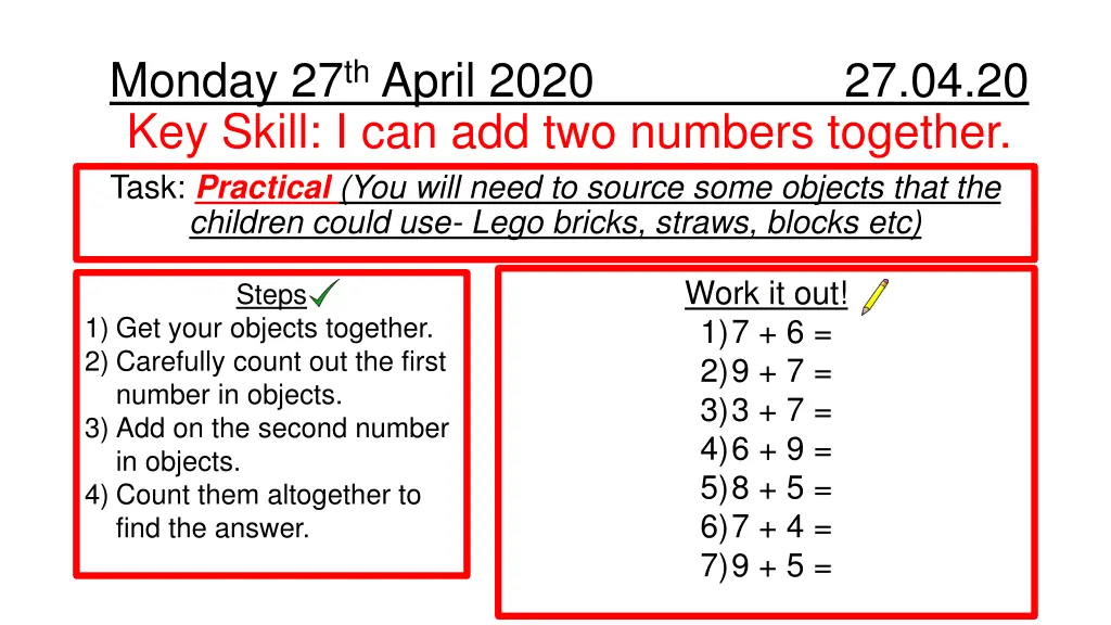 monday 27 th april 2020 27 04 20 key skill 1