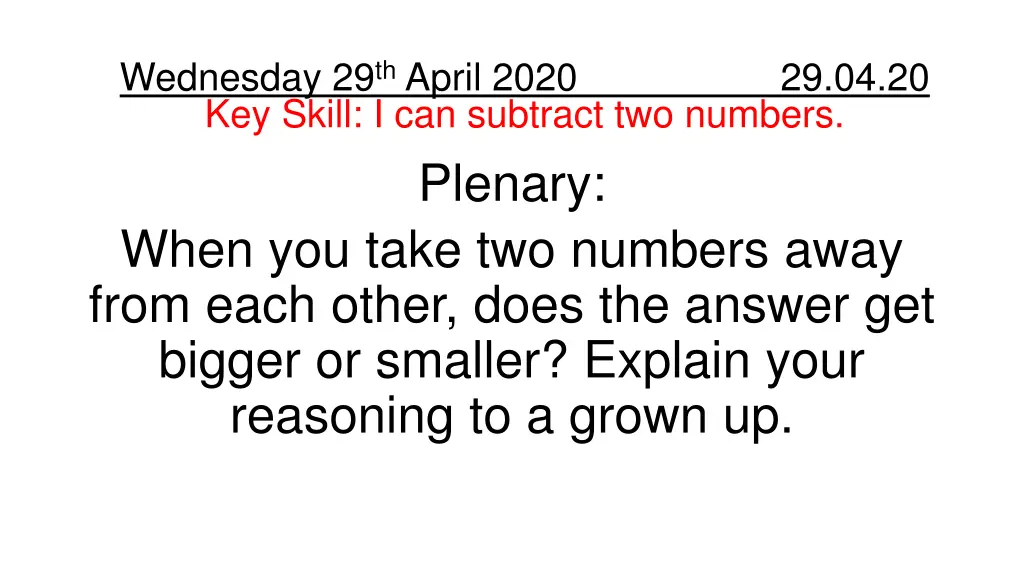 wednesday 29 th april 2020 29 04 20 key skill 2