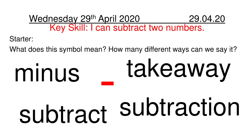 wednesday 29 th april 2020 29 04 20 key skill