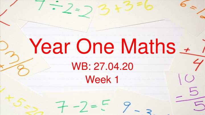 year one maths wb 27 04 20 week 1