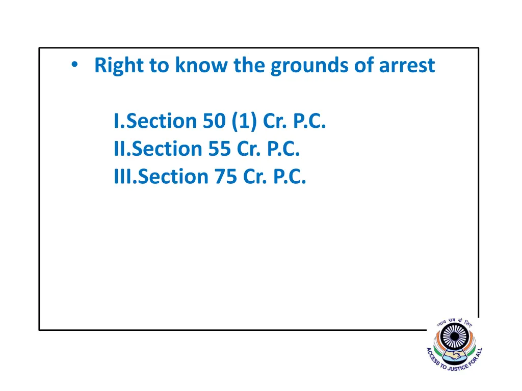 right to know the grounds of arrest