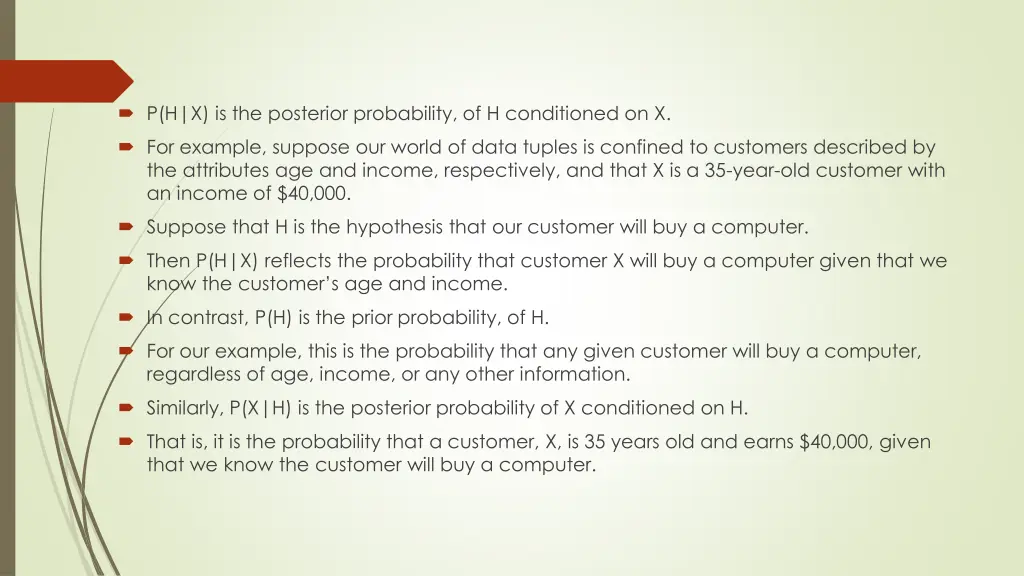 p h x is the posterior probability