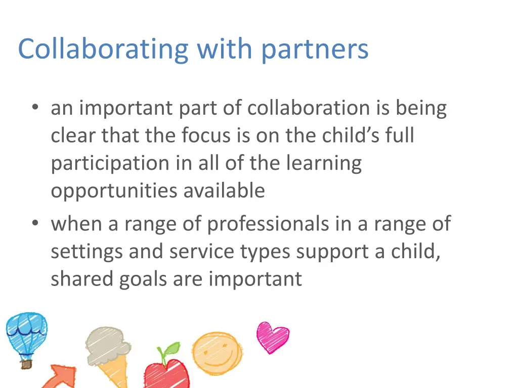 collaborating with partners