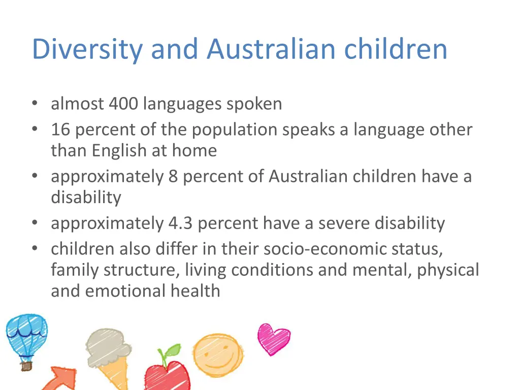 diversity and australian children