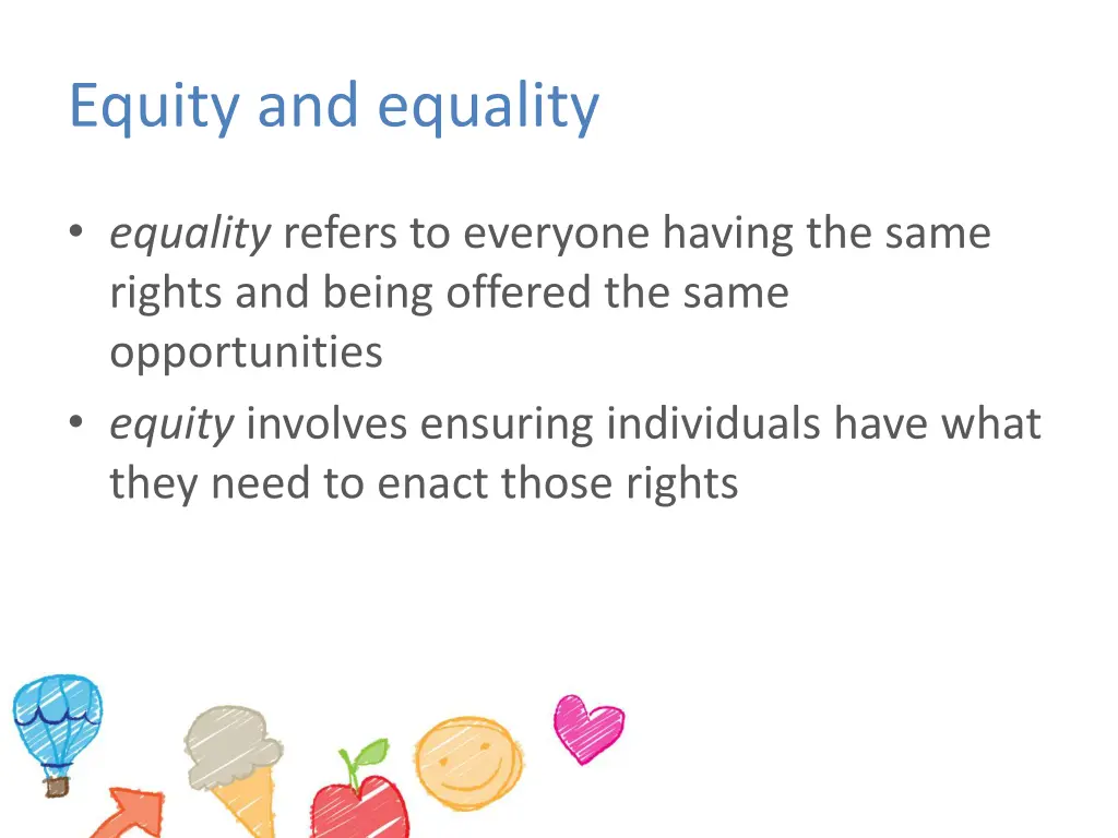 equity and equality