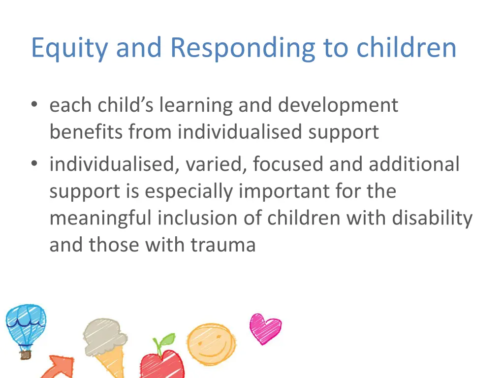 equity and responding to children