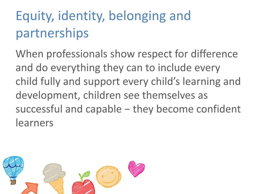 equity identity belonging and partnerships